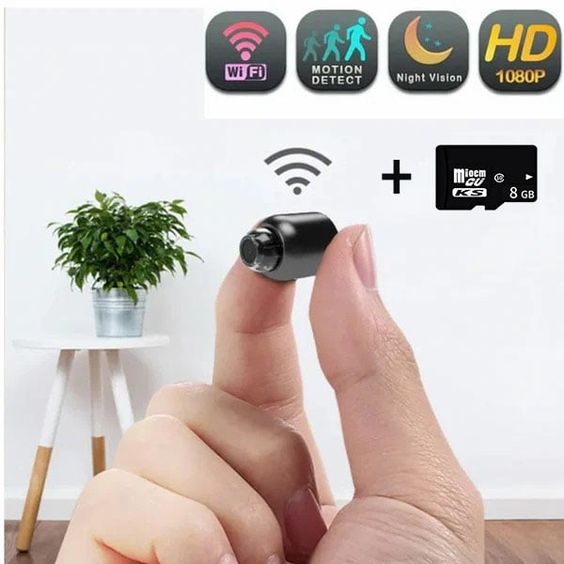 1080P HD Mini WiFi Camera for Home Office Included Sound Detector and Night Vision