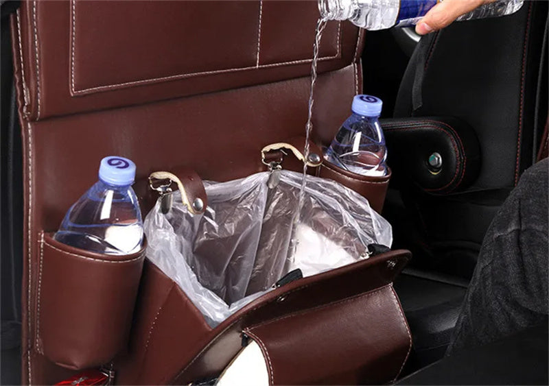 CAR SEATBACK ORGANIZER WITH FOLDABLE TABLE TRAY