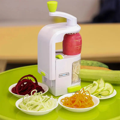 4-IN-1 Vegetable Spiralizer & Noodle Maker with Suction Cup Vegetable Cutter Slicer