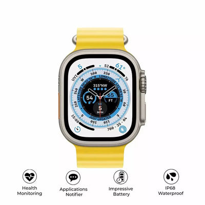 WATERPROOF ULTRA SMART WATCH WITH 7 STRAPS & 2.1 INCH FULL HD SCREEN